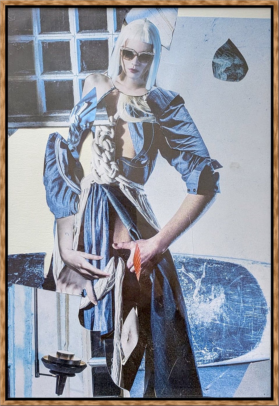 Blue Hour, 2026. Collage on craft paper, 21 x 29.7 cm.
